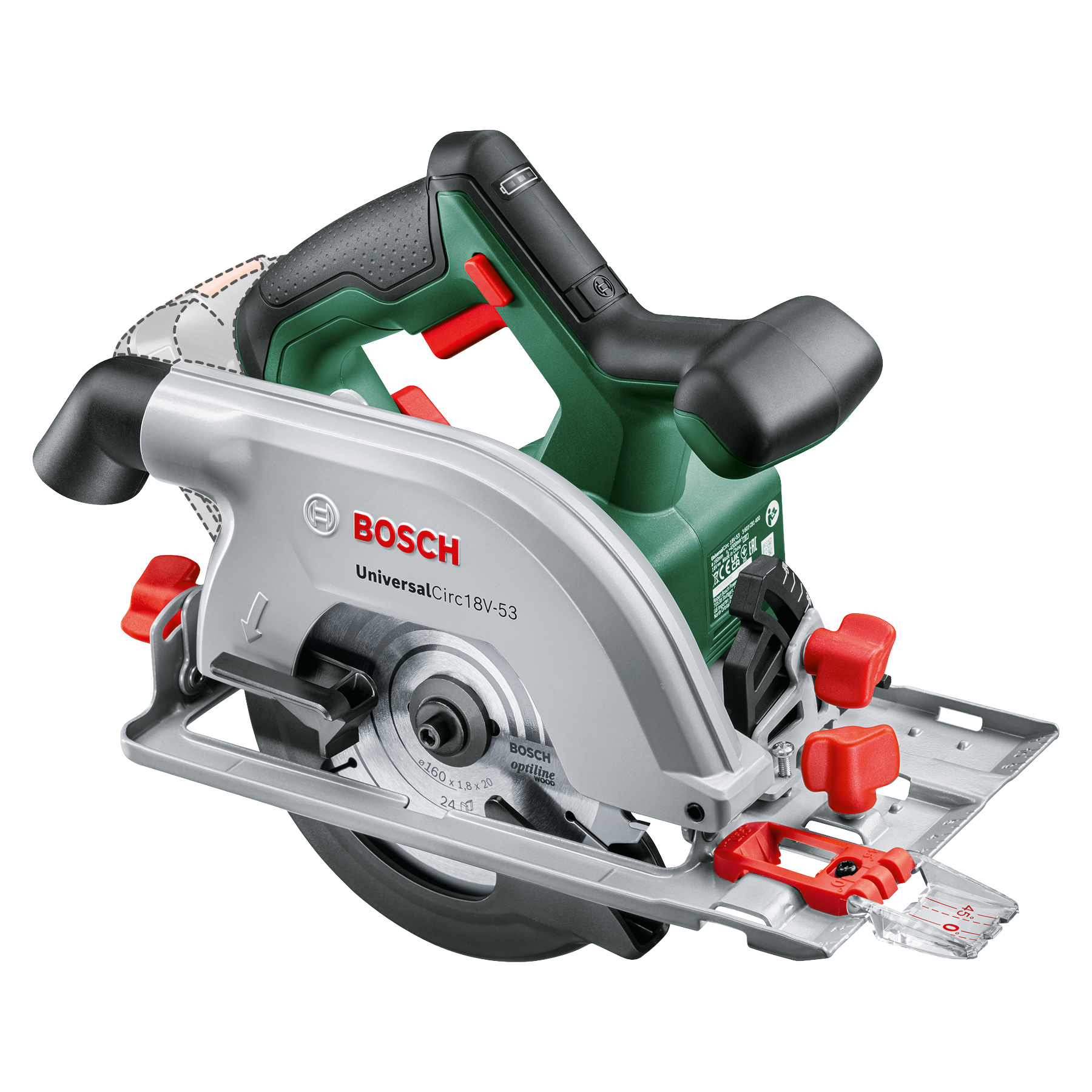 BOSCH Scie circulaire UniversalCirc 18V-53 outil seul