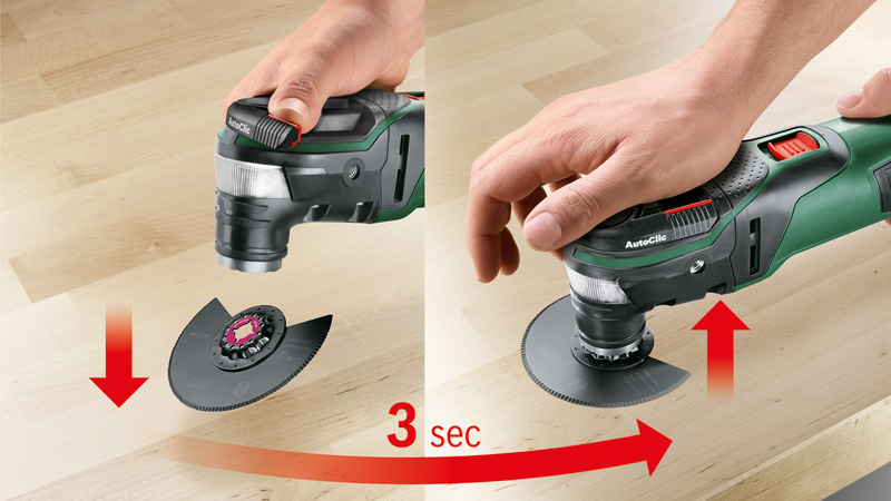 Schimbarea rapidă şi uşoară fără cheie a accesoriului